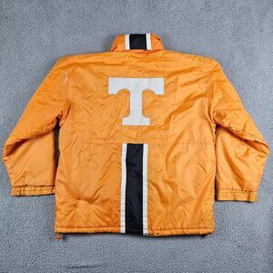 Vintage Tennessee Vols UT Jacket Mens Large Orange Big Logo Full Zip Insulated
